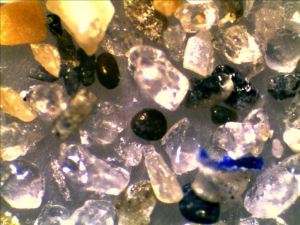 The Beach Sand Collected from the Clear Water beach contains sparkling quartz